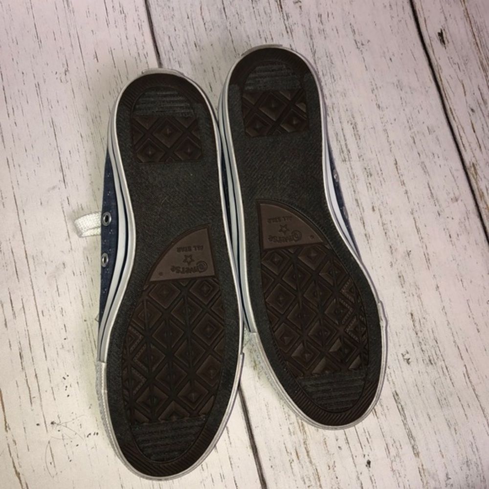 Blue Chuck Taylor Dainty Chambray Low Top Sneaker - Picture 8 of 9